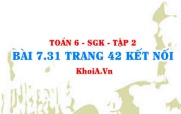 Bài 7.31 trang 42 Toán 6 Tập 2 Kết nối tri thức